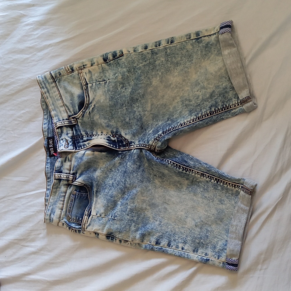 Suko Acid Wash Jean Shorts 30 Waist